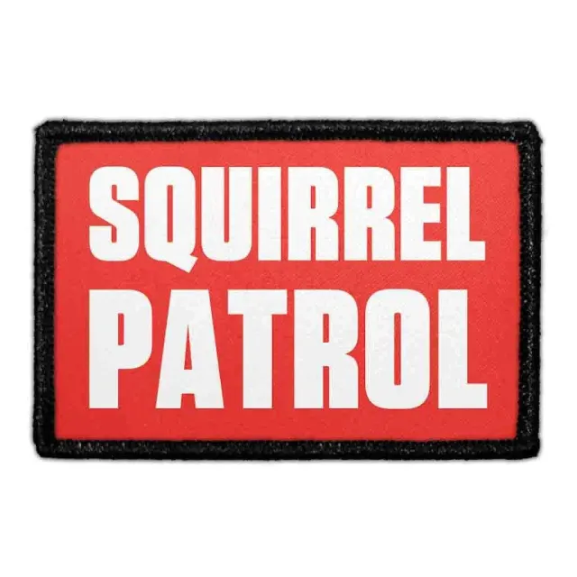 Pull Patch Squirrel Patrol velcro patch 7,6x5 cm