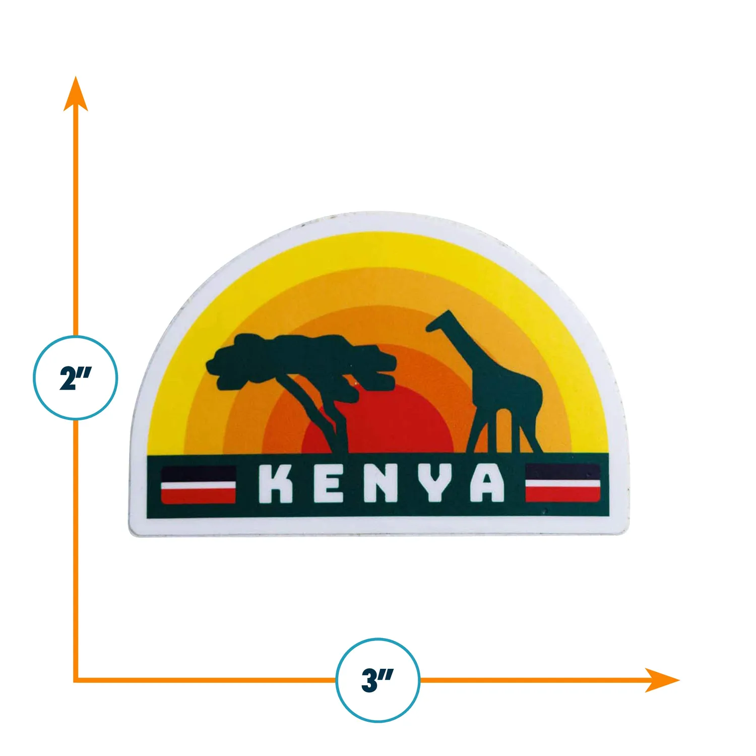 Vagabond Heart Kenya klistermærke 51x76 mm vejrbestandig