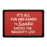 Pull Patch Santa Naughty List patch velcro jul