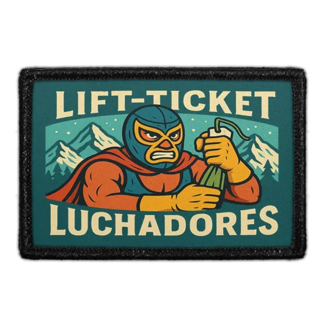 Pull Patch Lift-Ticket Luchadores patch 3x2 velcro