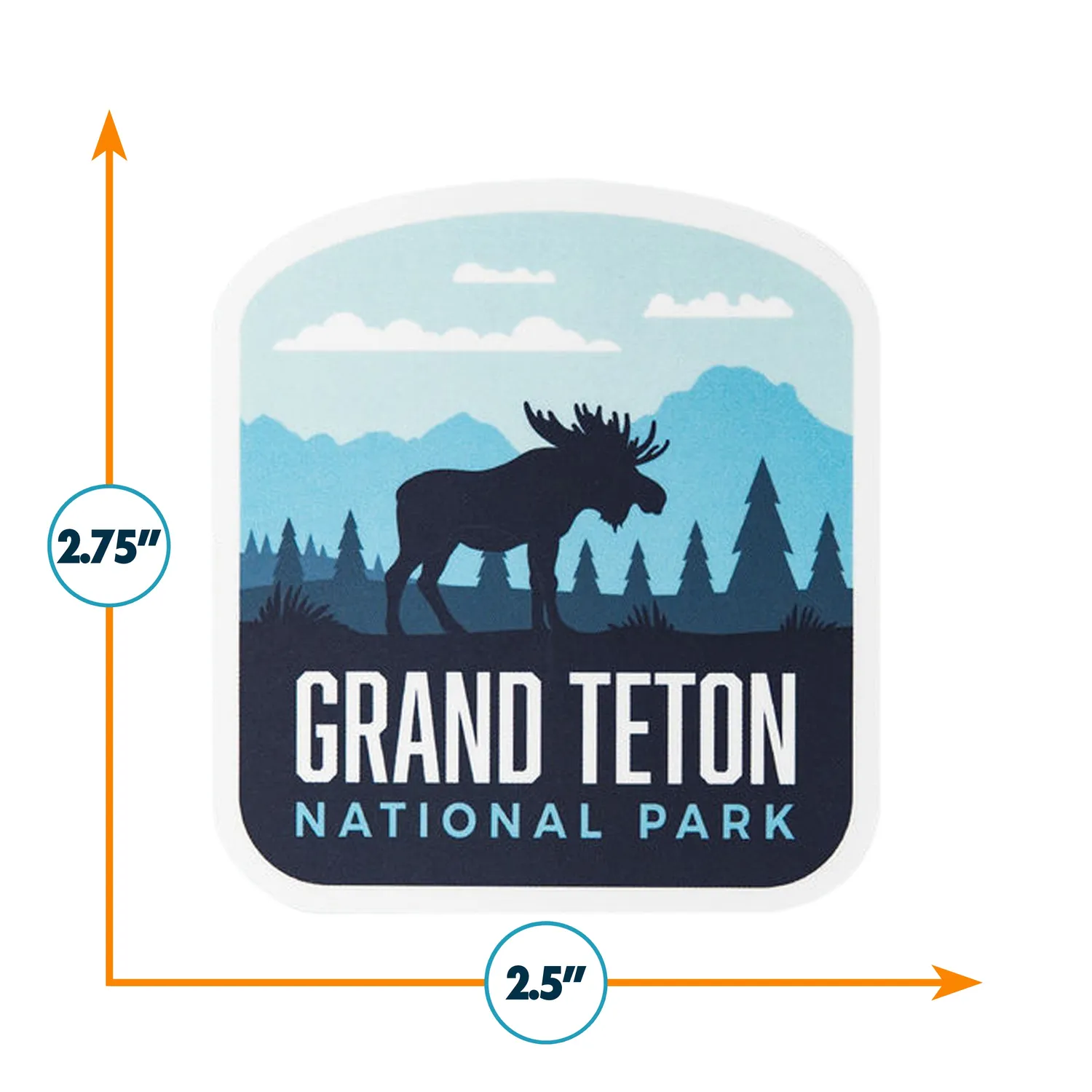 Vagabond Heart Grand Teton klistermærke vinyl mat