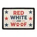 Pull Patch Red White And Woof patch med velcro
