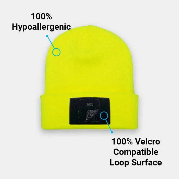 Pull Patch Premium Beanie Flexfit hue gul velcro