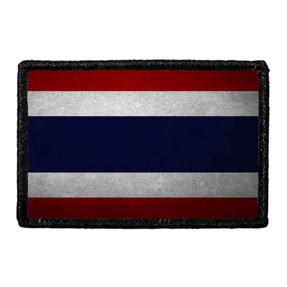 Pull Patch Thailand Flag patch farve distressed