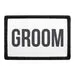 Pull Patch Groom hvid patch velcro bryllup