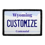 Pull Patch Wyoming License Plate patch personlig