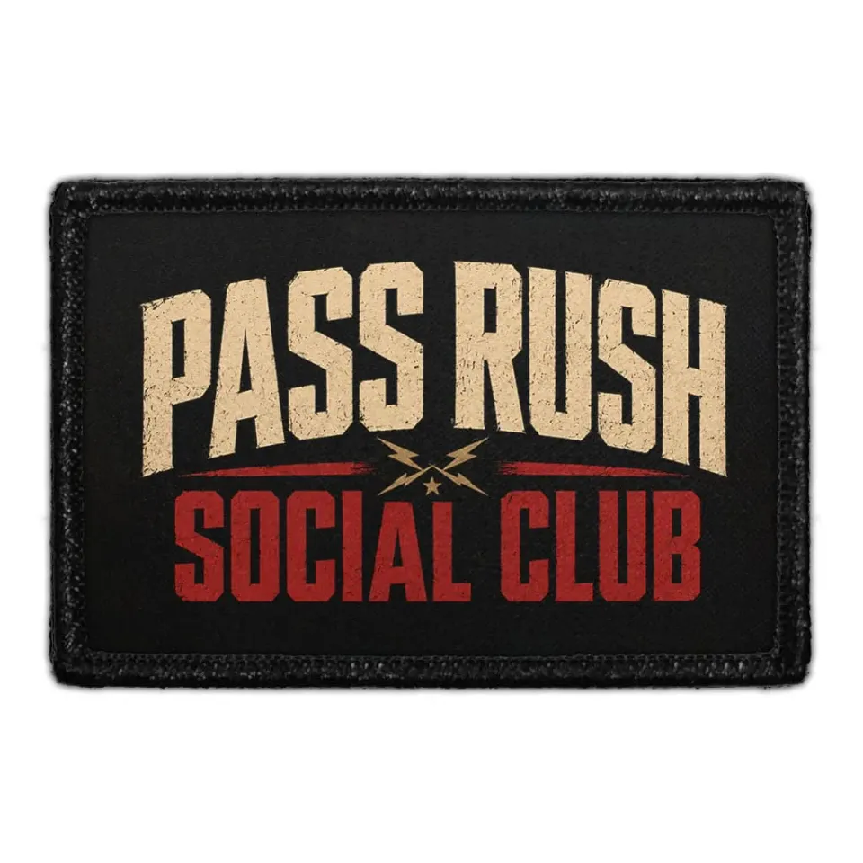 Pull Patch Pass Rush Social Club patch 76x51 mm football