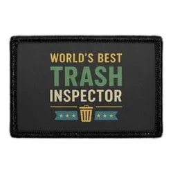 Pull Patch World's Best Trash Inspector patch med velcro 76x51 mm
