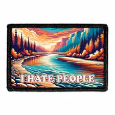 Pull Patch I Hate People River Sunset patch 1 stk – solnedgang