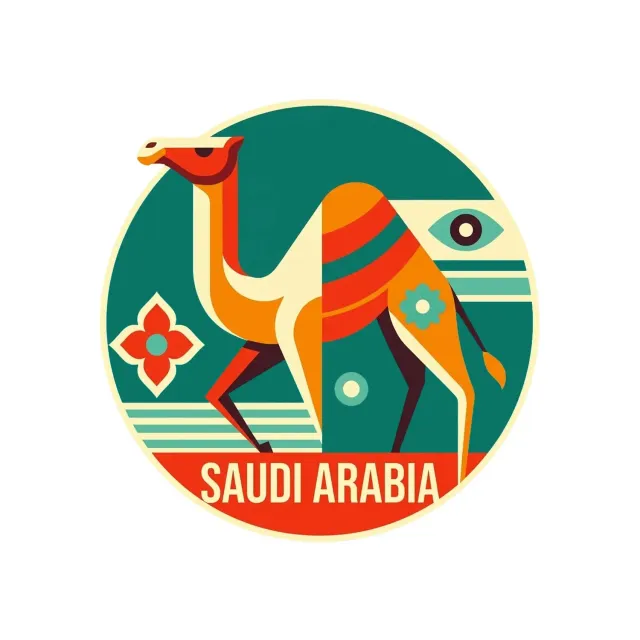Vagabond Heart Saudi Arabia klistermærke kvadratisk