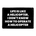 Pull Patch Helicopter citat patch velcro humor