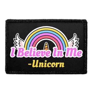 Pull Patch I Believe In Me Unicorn patch med velcro