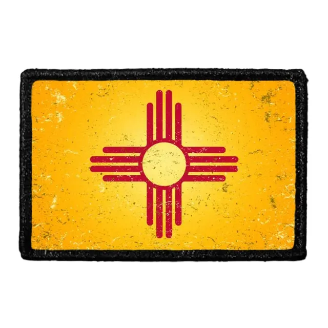Pull Patch New Mexico State Flag patch farvet distressed