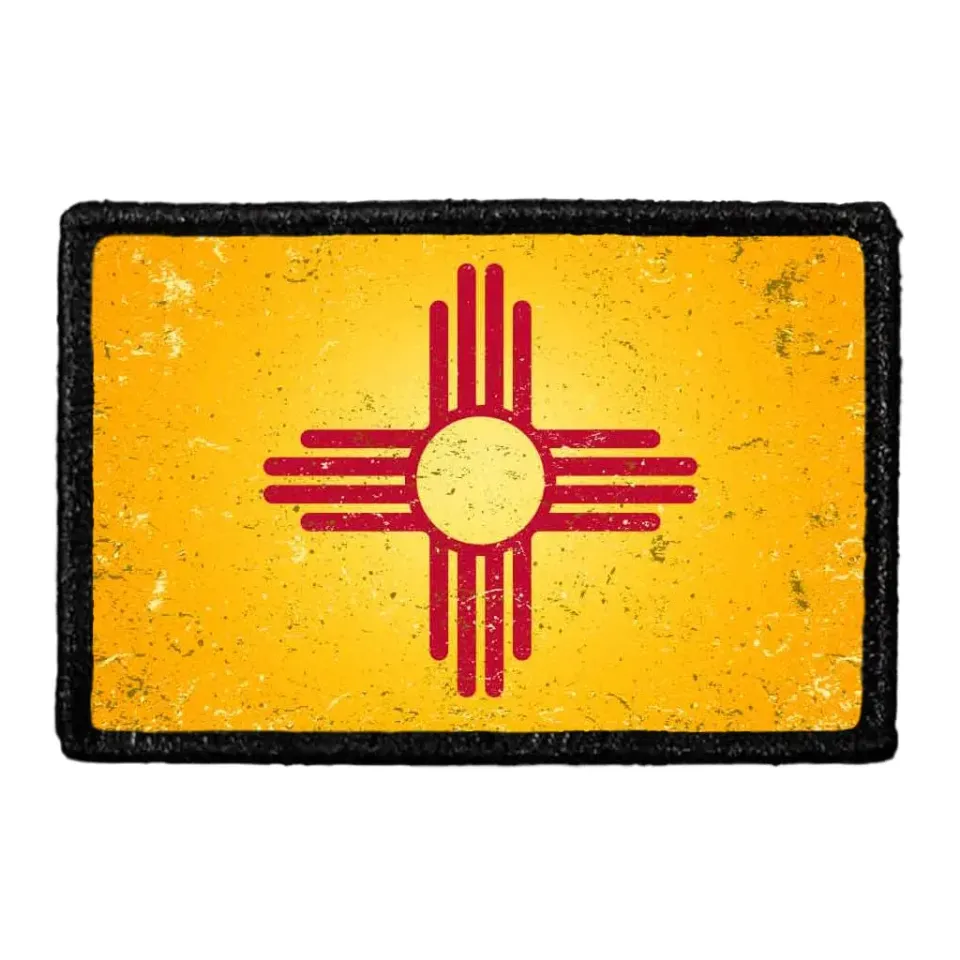 Pull Patch New Mexico State Flag patch farvet distressed