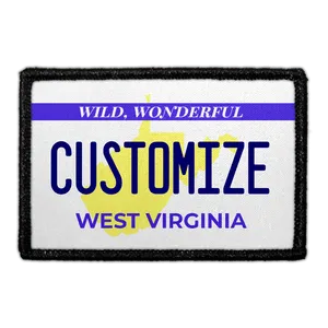 Pull Patch West Virginia nummerplade patch 3x2 custom