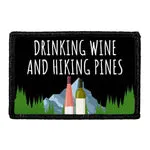 Pull Patch Drinking Wine Hiking Pines patch 7,6x5 cm vin