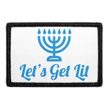 Pull Patch Lets Get Lit patch 76x51 mm velcro