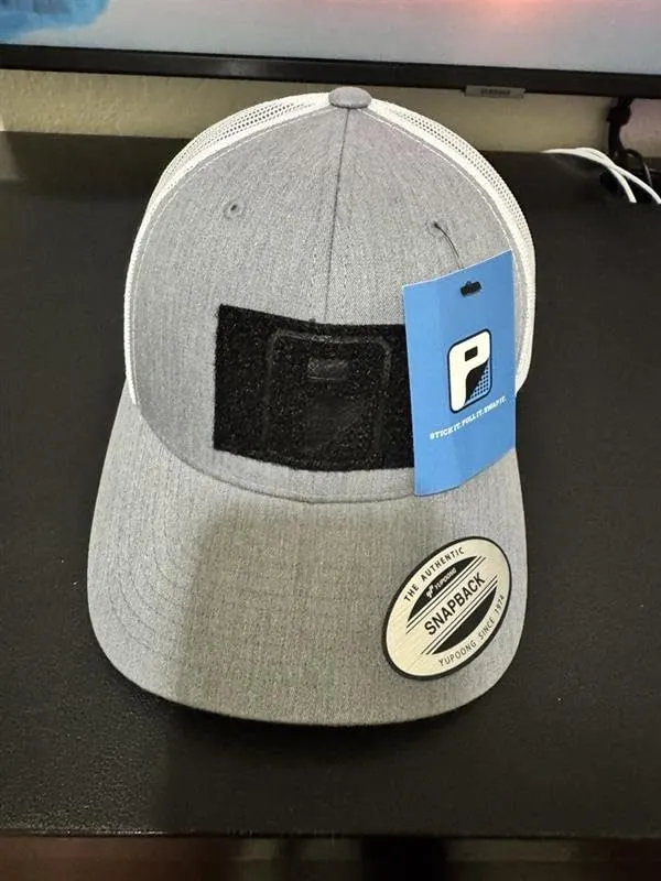 Pull Patch Trucker Curved Bill Snapback kasket heather sort mesh
