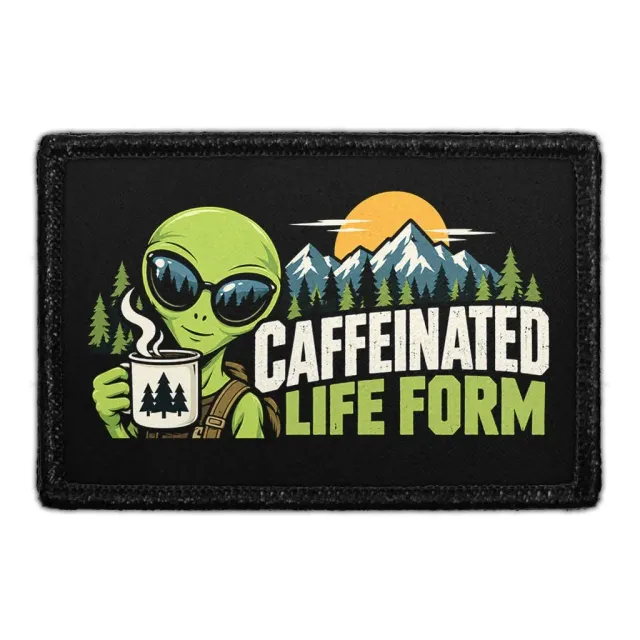 Pull Patch Caffeinated Life Form patch 3x2 kaffe