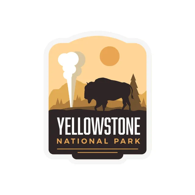 Vagabond Heart Yellowstone klistermærke nationalpark