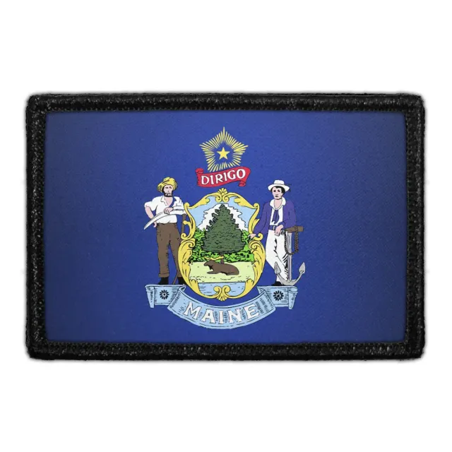 Pull Patch Maine State Flag patch farvet velcro