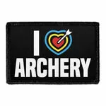 Pull Patch I Love Archery velcromærke bueskydning