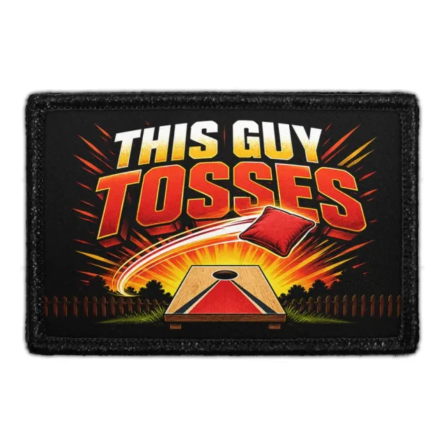 Pull Patch This Guy Tosses patch cornhole med velcro