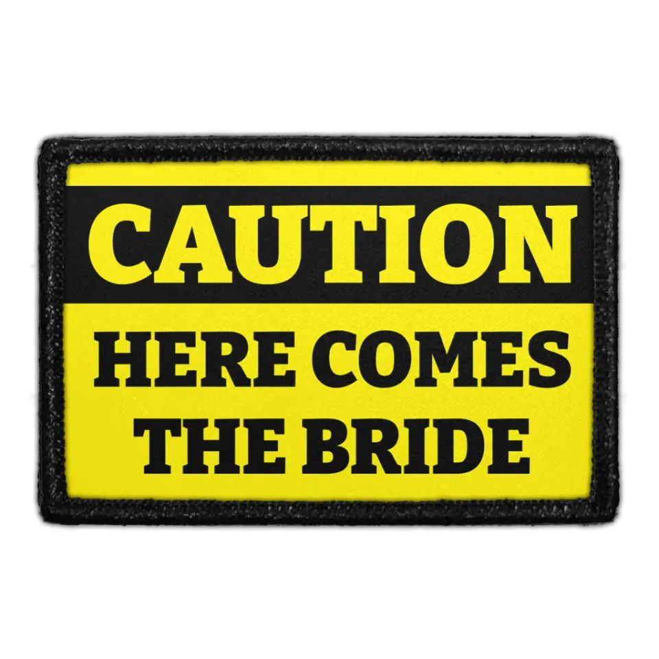 Pull Patch Here Comes The Bride velcropatch 3x2