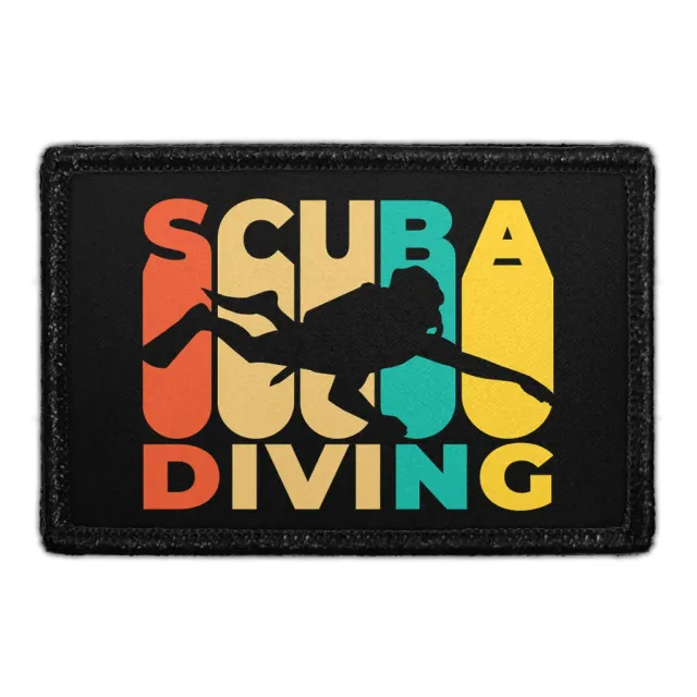 Pull Patch Scuba Diving velcromærke 76x51 mm