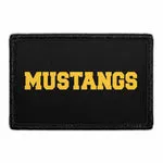 Pull Patch Mustangs on Black patch 3x2" sort