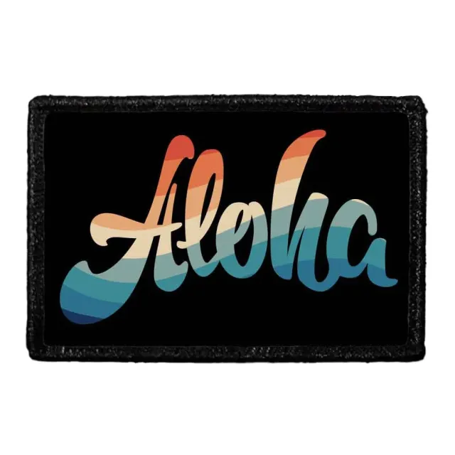 Pull Patch Aloha 70s Vintage patch velcro 3x2 polyester