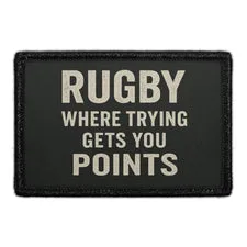 Pull Patch Rugby Where Trying patch 3x2 sport