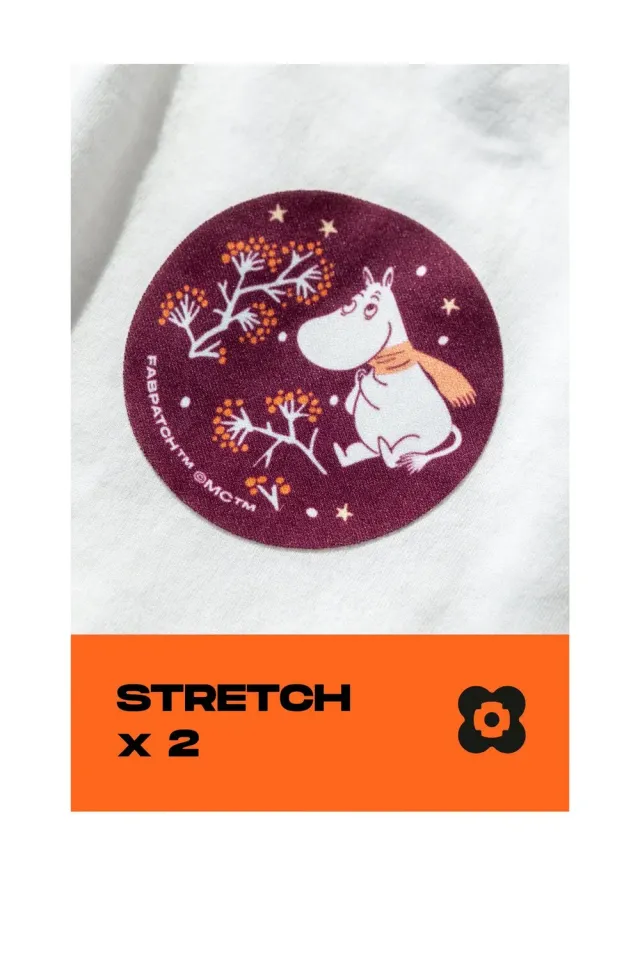 FabPatch Moomin Stargazing tekstillapper 2 stk røde