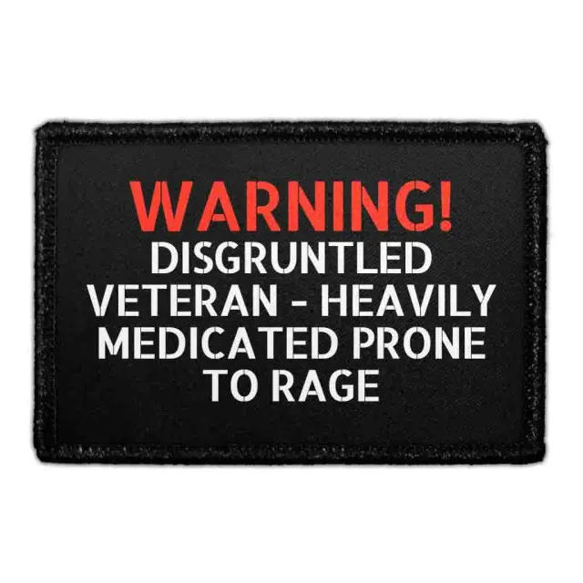 Pull Patch Warning Disgruntled Veteran patch med velcro