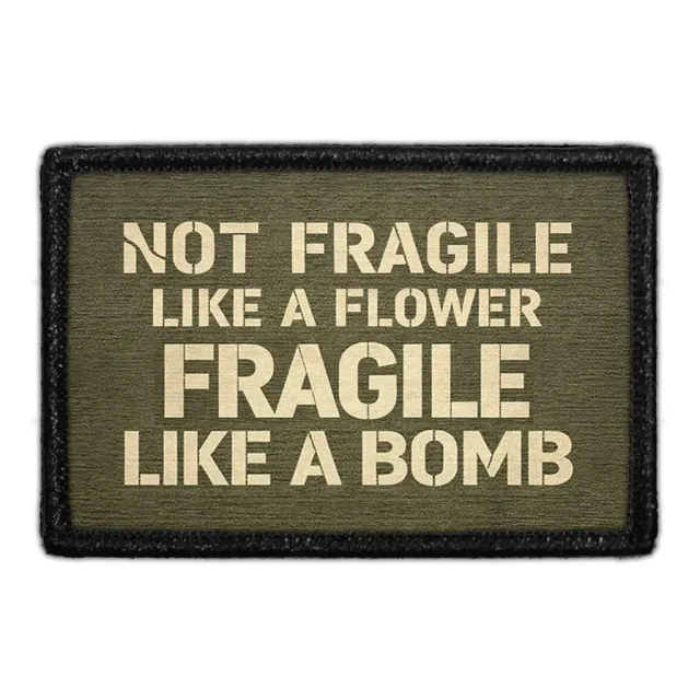 Pull Patch Fragile Like A Bomb patch med velcro