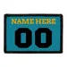 Pull Patch Customizable Jersey patch teal guld sort velcro