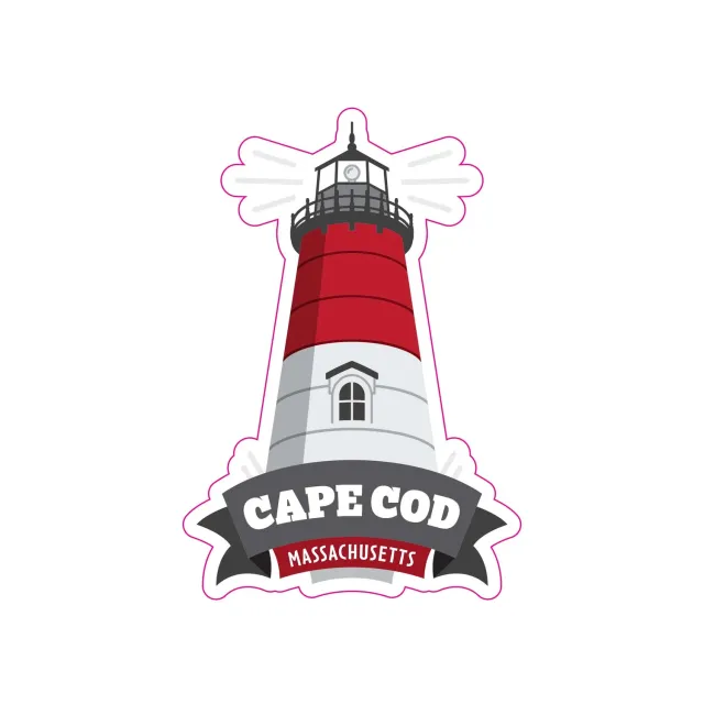 Vagabond Heart Cape Cod klistermærke vinyl 89x61 mm mat