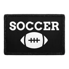 Pull Patch Soccer Text Football patch 76x51 mm velcro