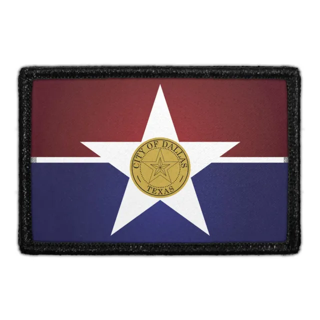 Pull Patch Dallas City Flag Color patch med velcro