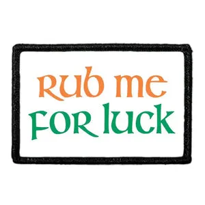Pull Patch Rub Me For Luck Orange patch velcro