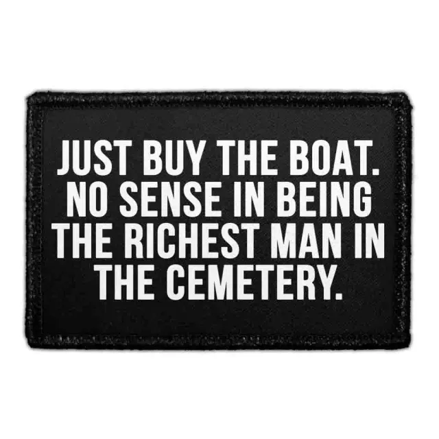 Pull Patch Just Buy The Boat patch velcro 76x51