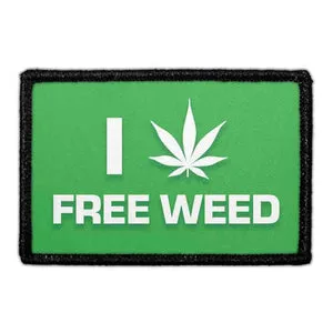 Pull Patch I Love Free Weed patch 76x51 mm sjov