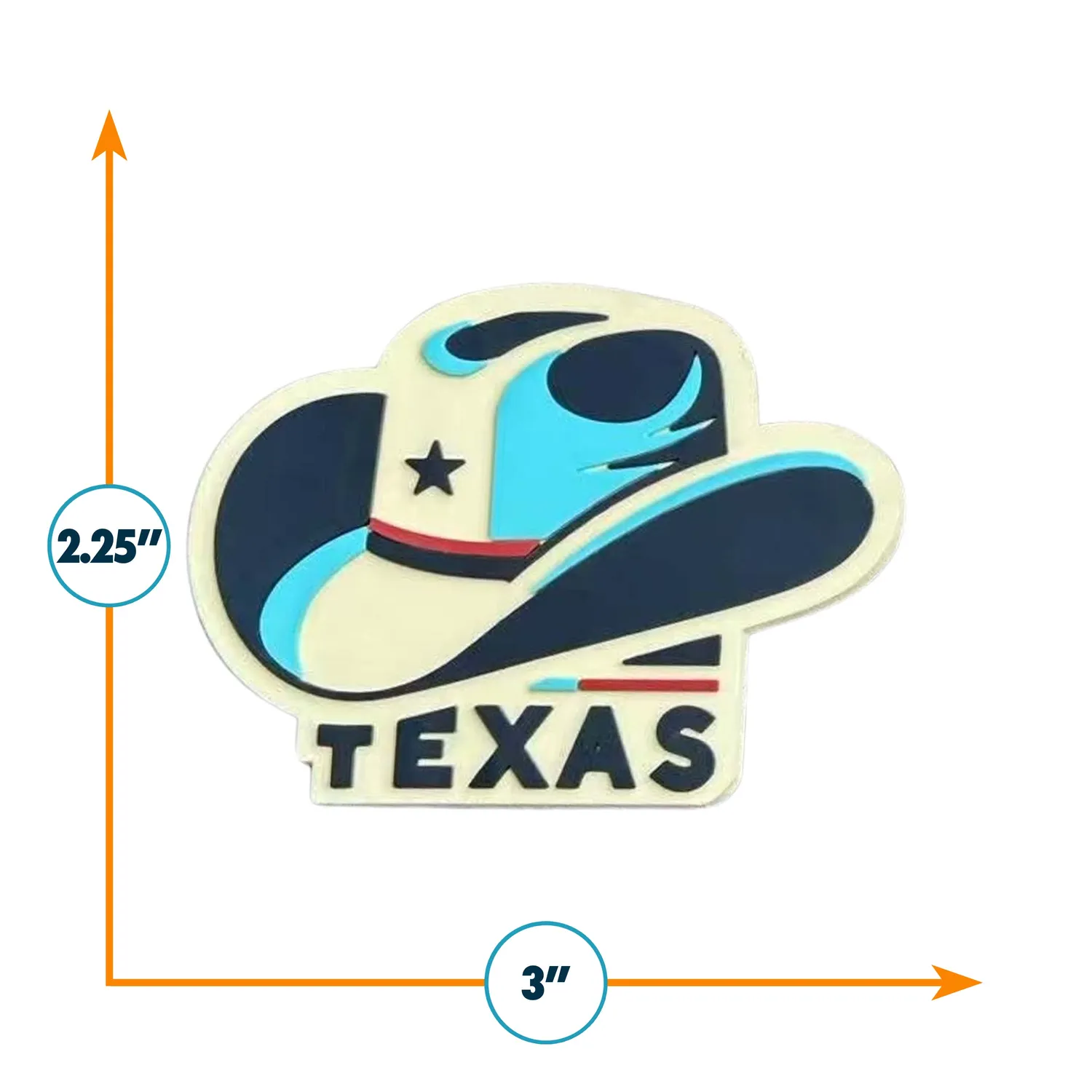 Vagabond Heart Texas magnet 57x76 mm 3D gummi
