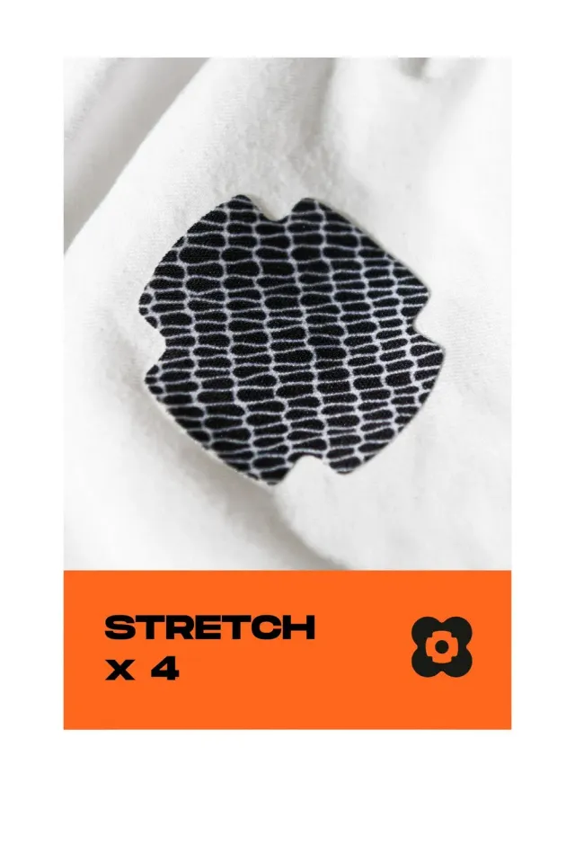 FabPatch Stretch Web tekstillapper sort/hvid 4-pak
