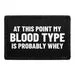 Pull Patch My Blood Type Is Probably Whey patch 76x51 mm velcro