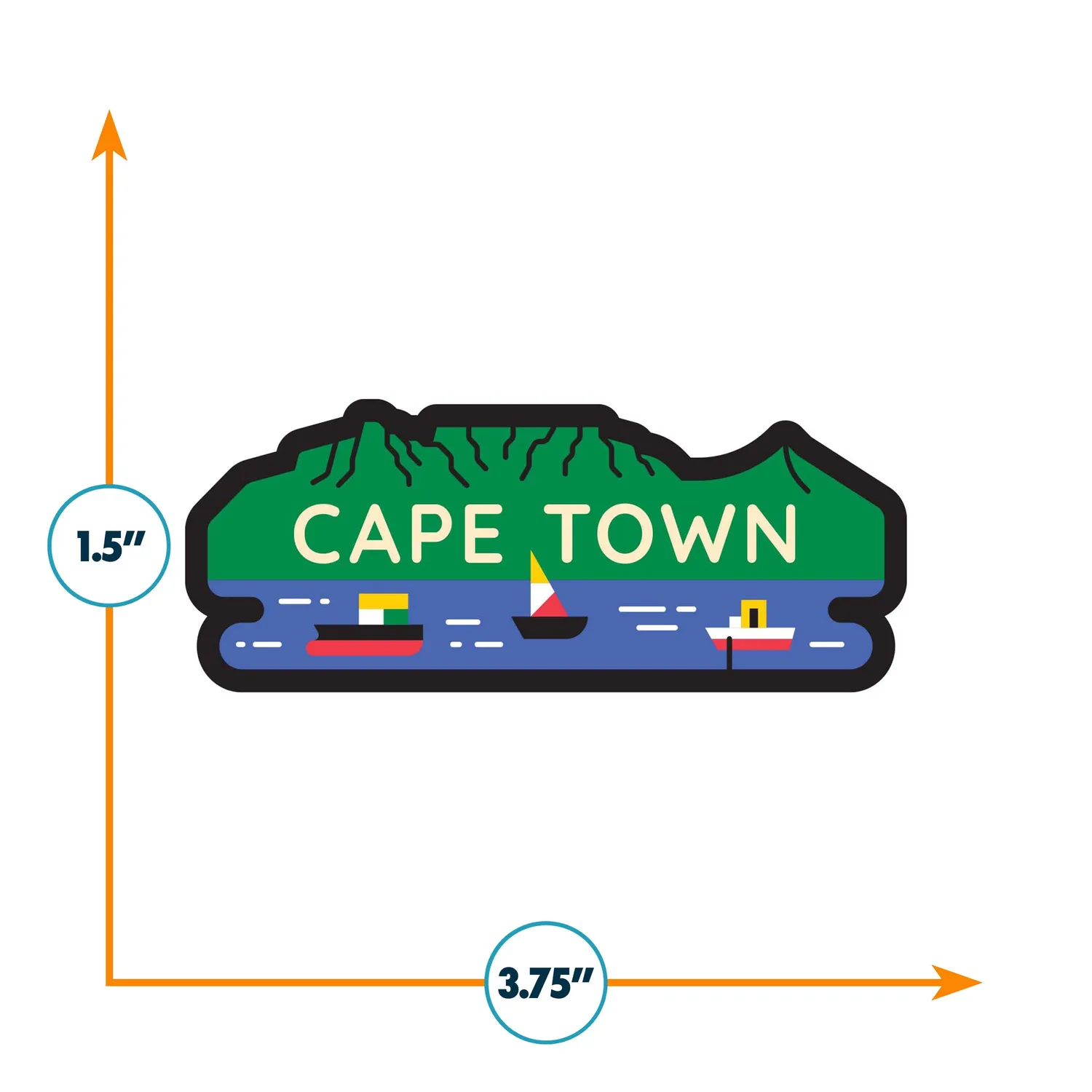 Vagabond Heart Cape Town klistermærke vinyl 38x95