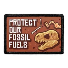 Pull Patch Protect Our Fossil Fuels patch med velcro debat
