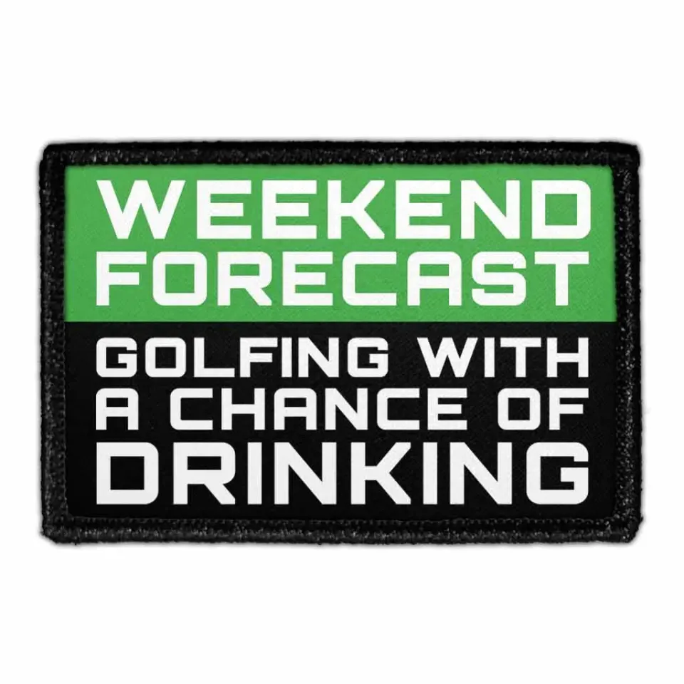 Pull Patch Weekend Forecast patch 7,6x5 cm golf og øl