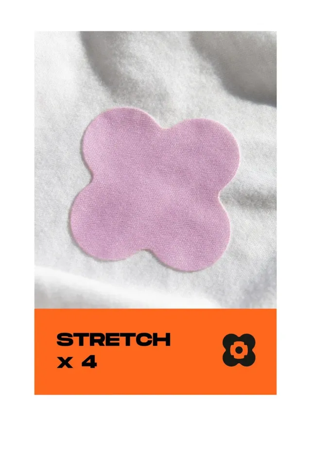 FabPatch Stretch Pink strygemærker 4-pak