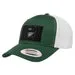 Pull Patch Trucker Curved Bill Snapback kasket grøn hvid mesh